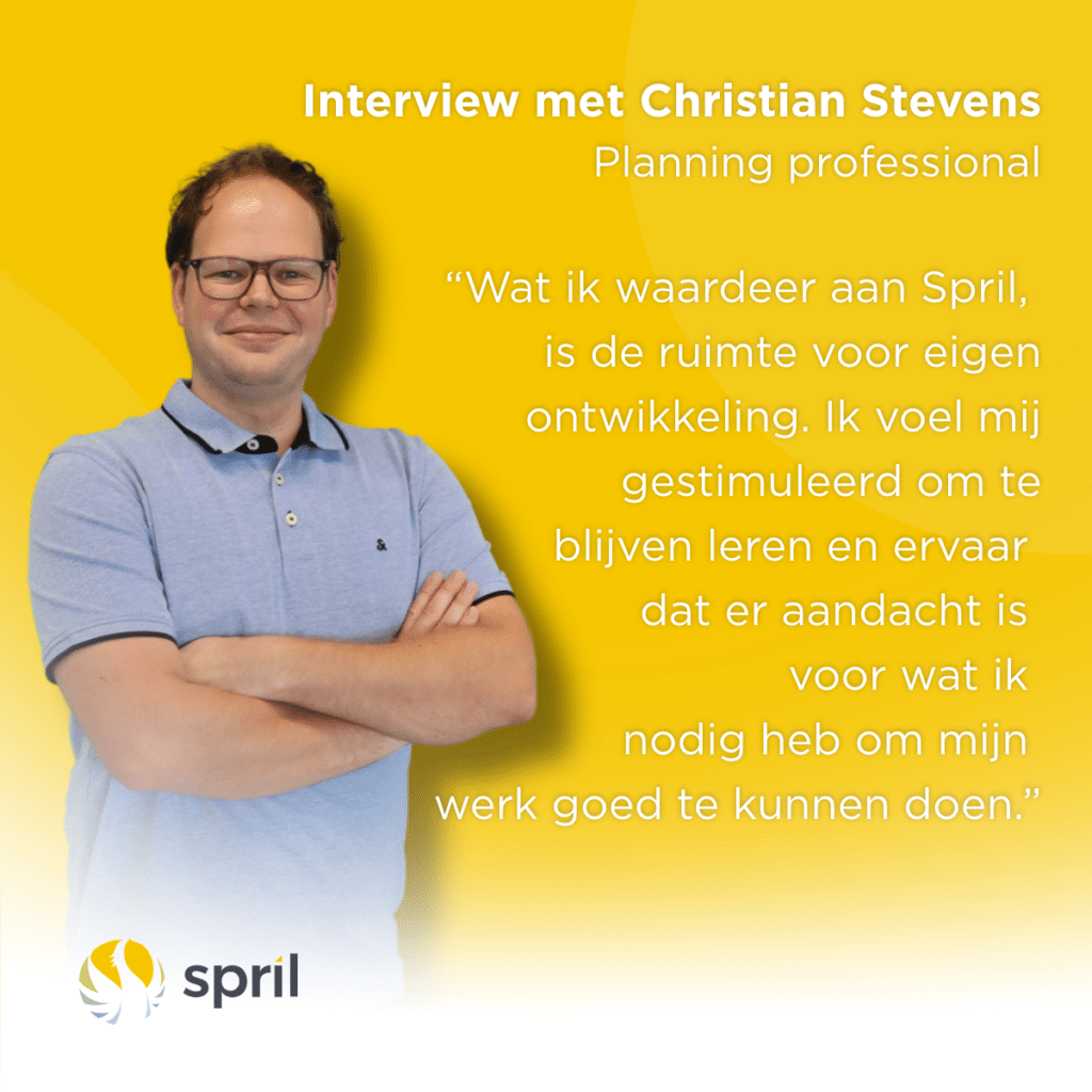 Werken bij Spril: Christian over een warm team en persoonlijke ontwikkeling